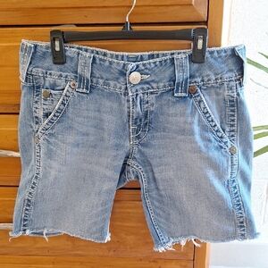 True Religion Light Blue Jean Shorts